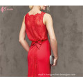 Alibaba Wholesale Lace Applique Robe de soirée rouge à la sirène